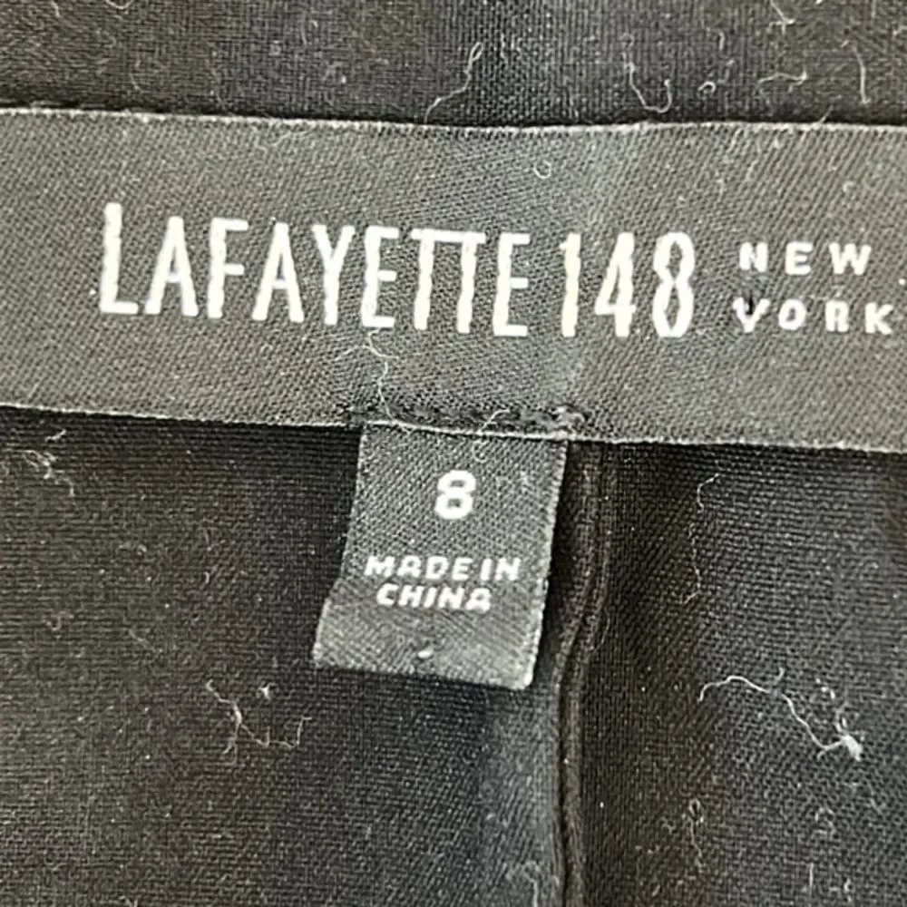 Lafayette, 148 black button down with lace sleeves, size 8 - Picture 6 of 7